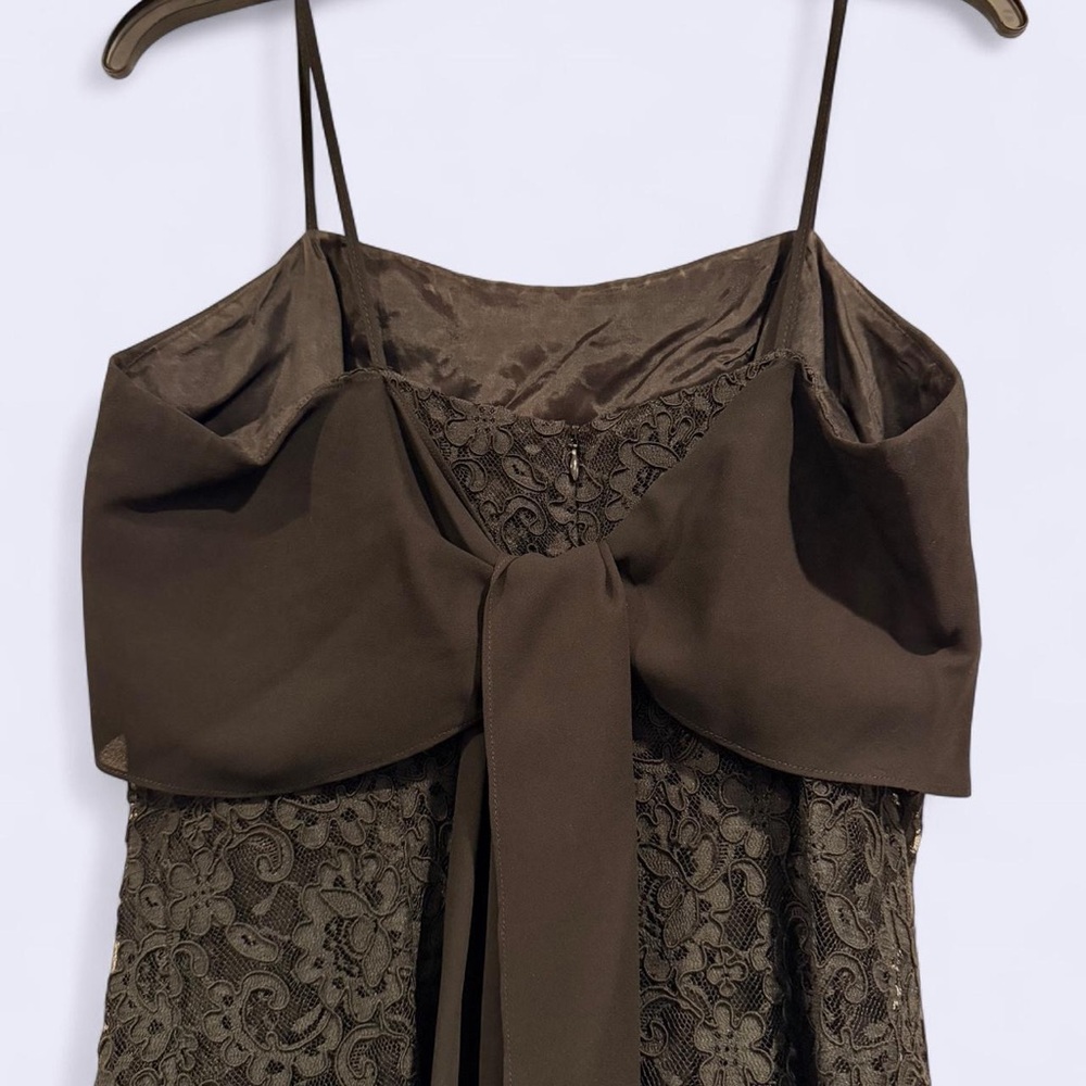Black Ruffle and Lace Mini Dress - Picture 3 of 4